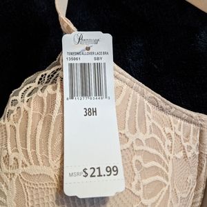 NWT Paramour 38H Padded Lace Bra